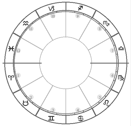 blank astrology wheel template
